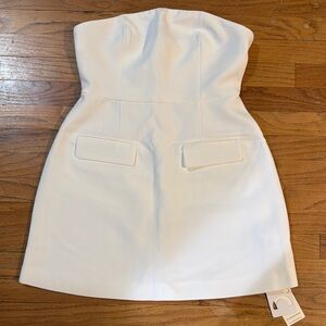 COPY - White strapless mini sheath dress for cocktail